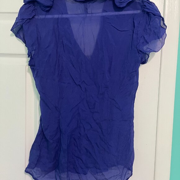 BCBGMaxazria sheer purple blouse - Picture 4 of 4